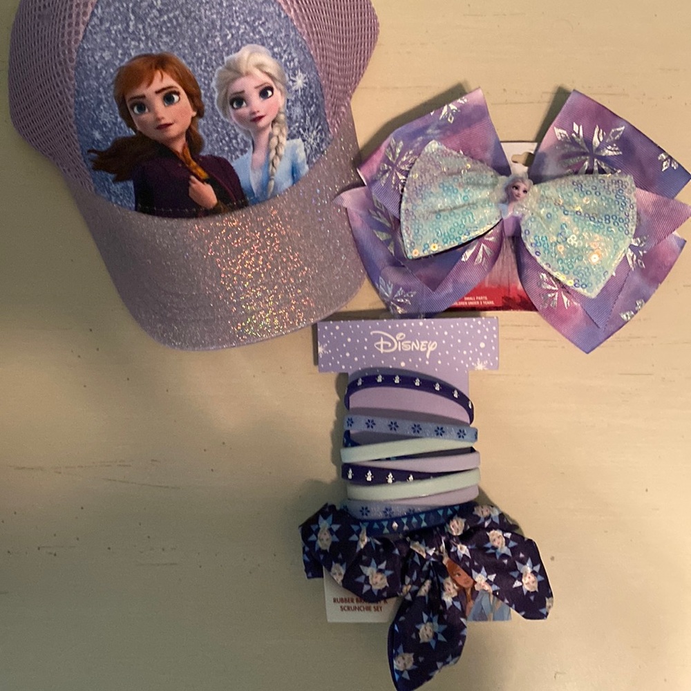 New disney frozen hair accessories and bracelets bundle